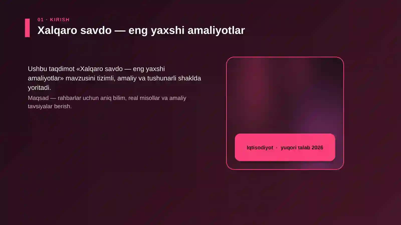 Xalqaro savdo — eng yaxshi amaliyotlar 4