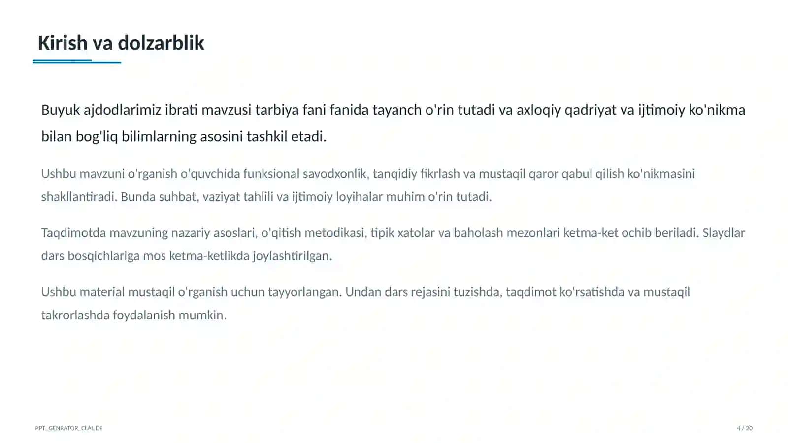 Buyuk ajdodlarimiz ibrati (6-sinf) 4