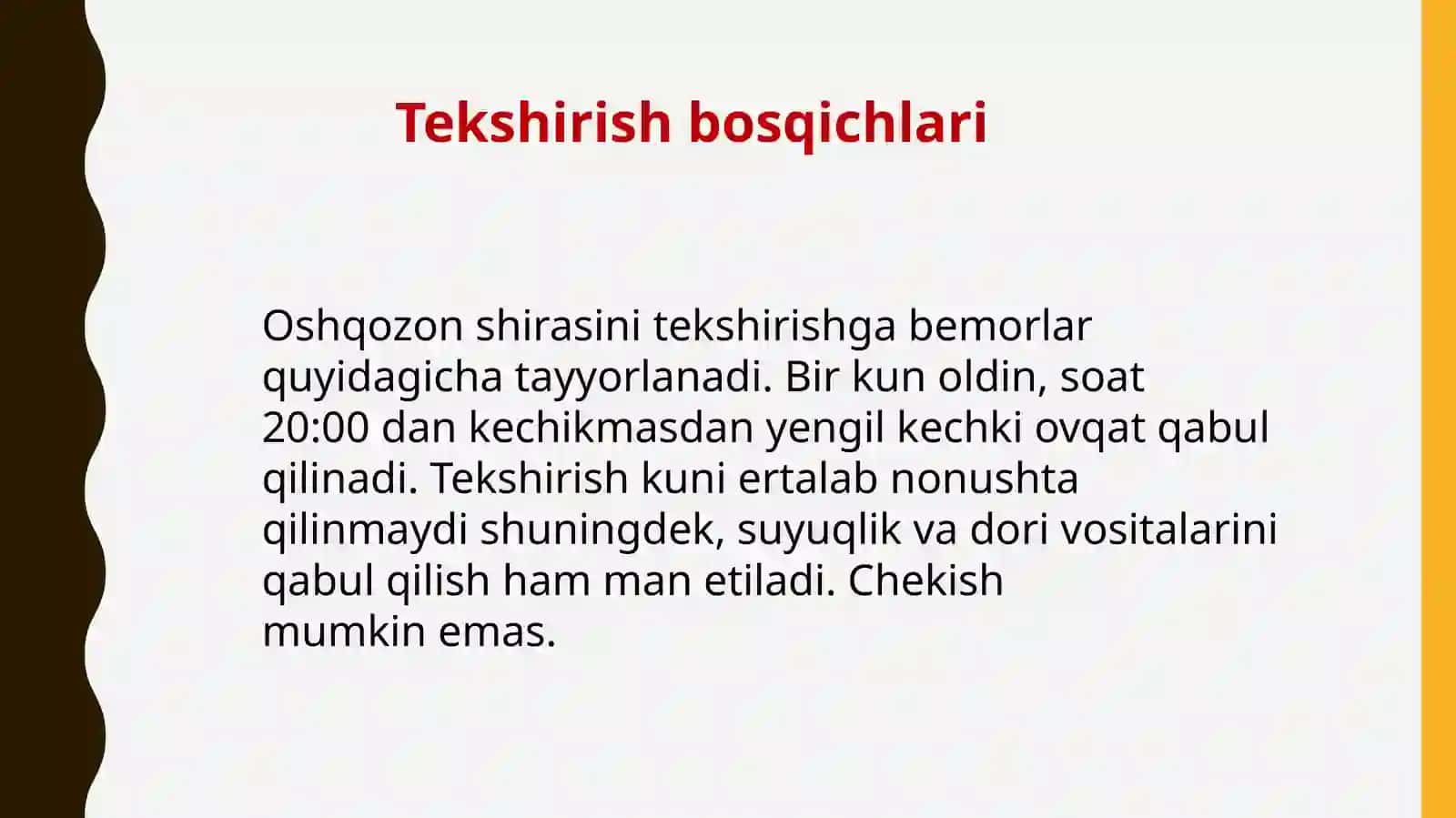 Oshqozon shirasini tekshirish 4