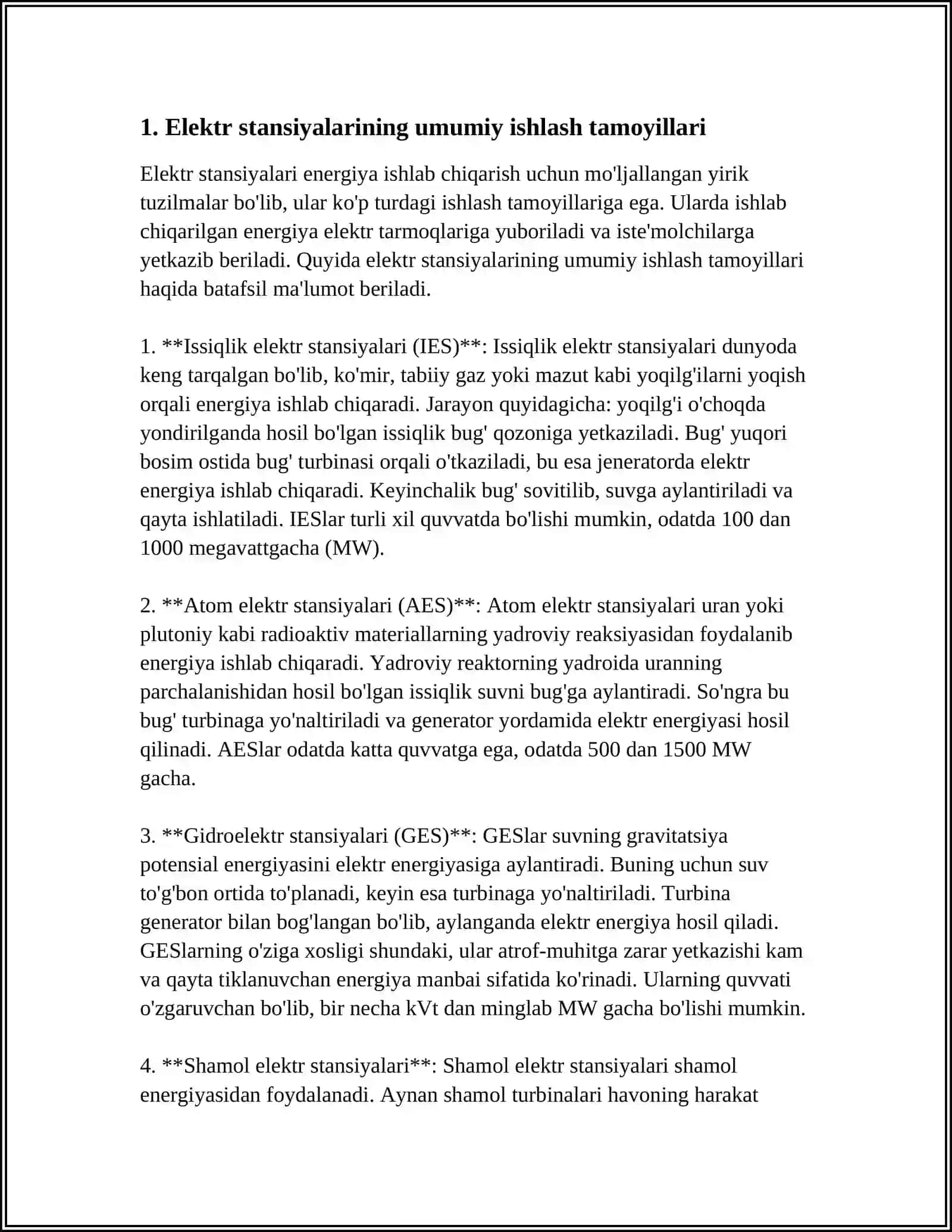 ELEKTR STANSIYALARNING BOSH SXEMALARI 4