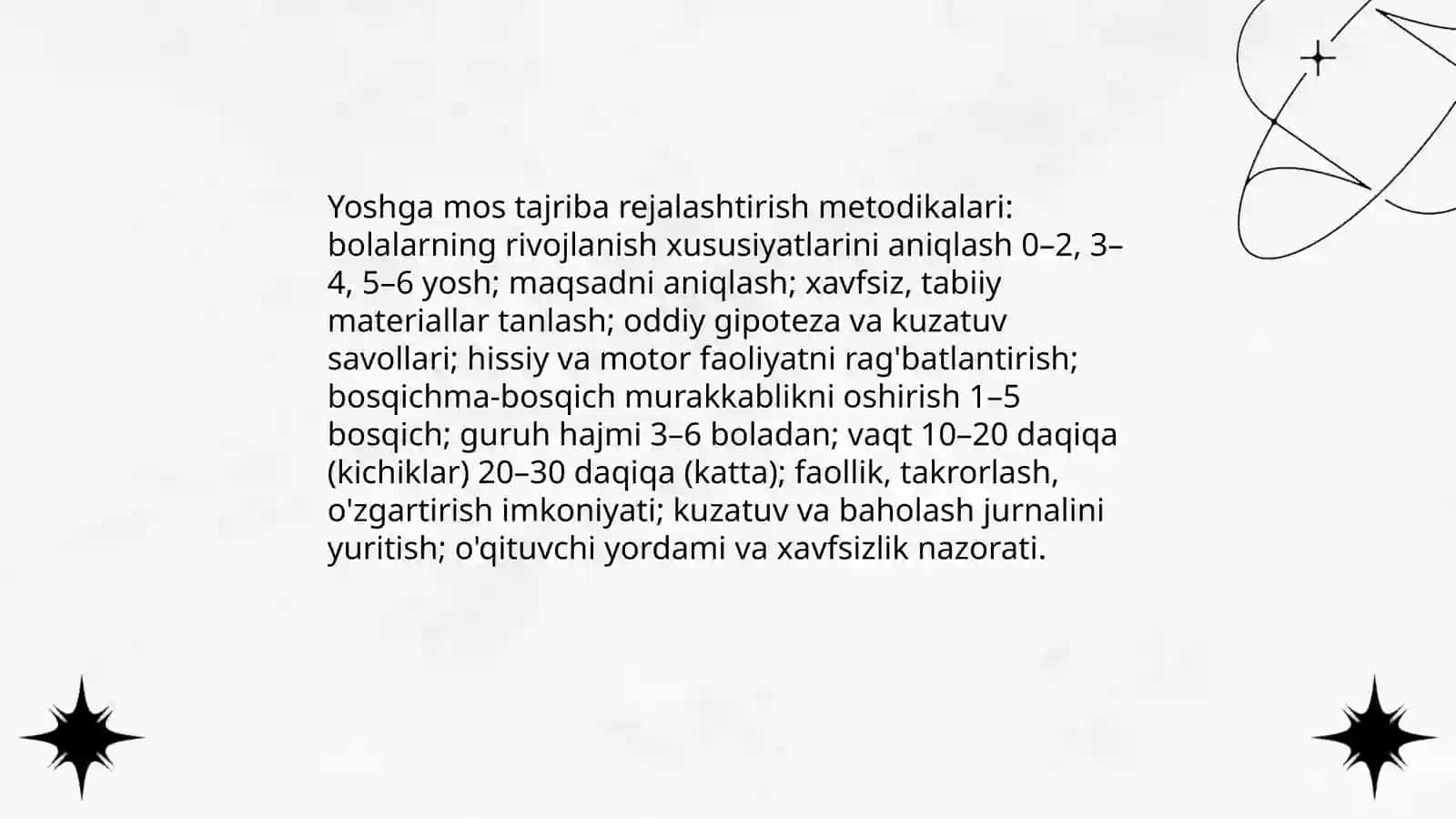 Boshlang'ich tajribalar texnologiyasi 4