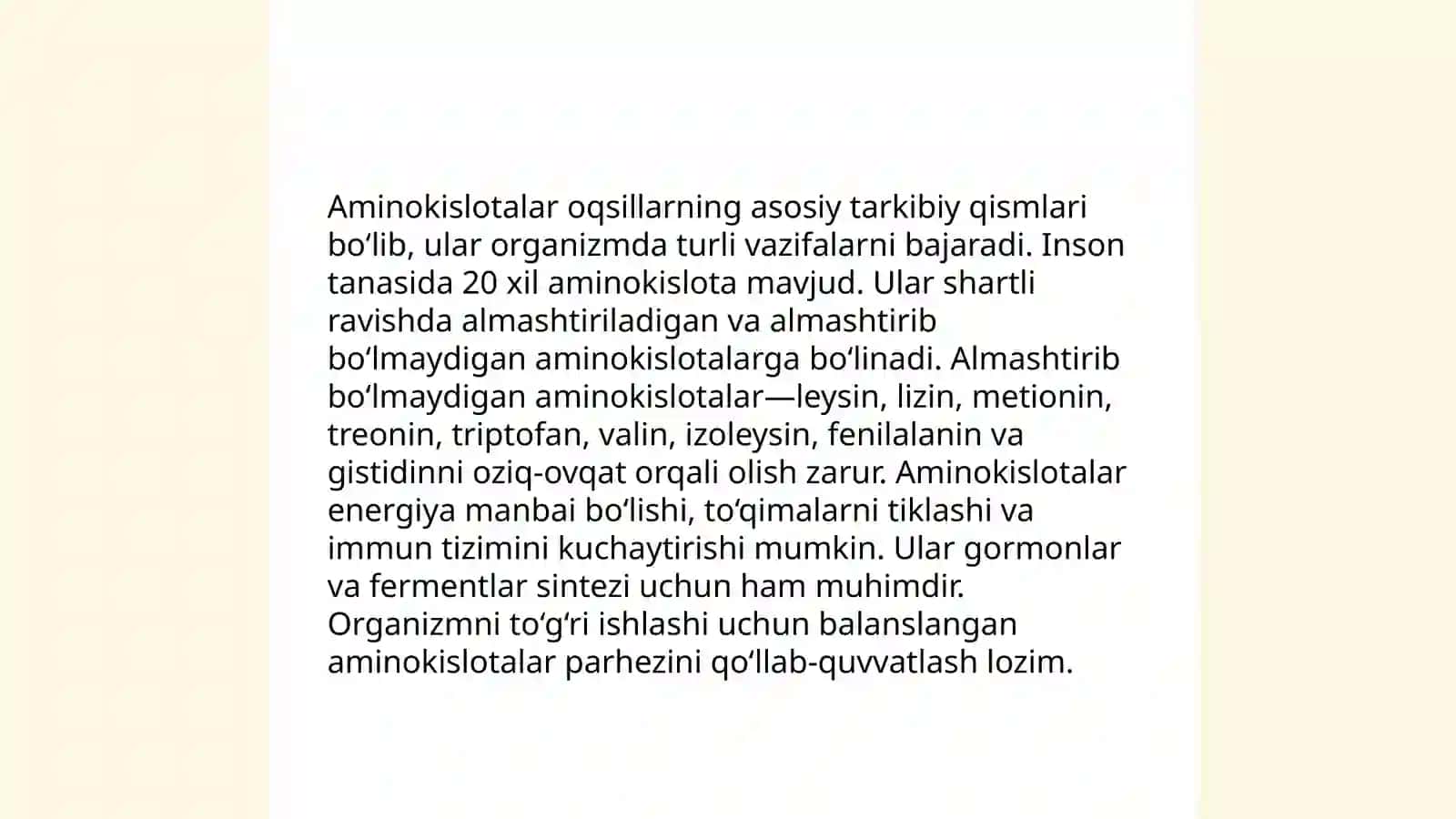 Oqsillar tarkibi va tuzilishi 4
