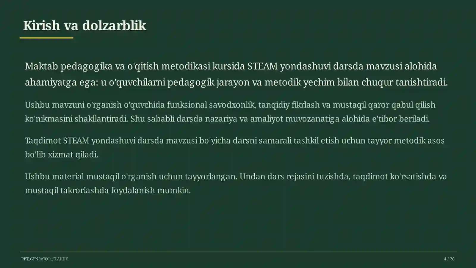 STEAM yondashuvi darsda 4