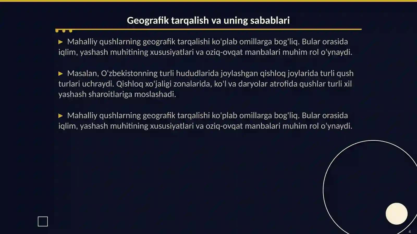 Mahalliy faunamizdagi qushlarning geografik tarqalishlari 4