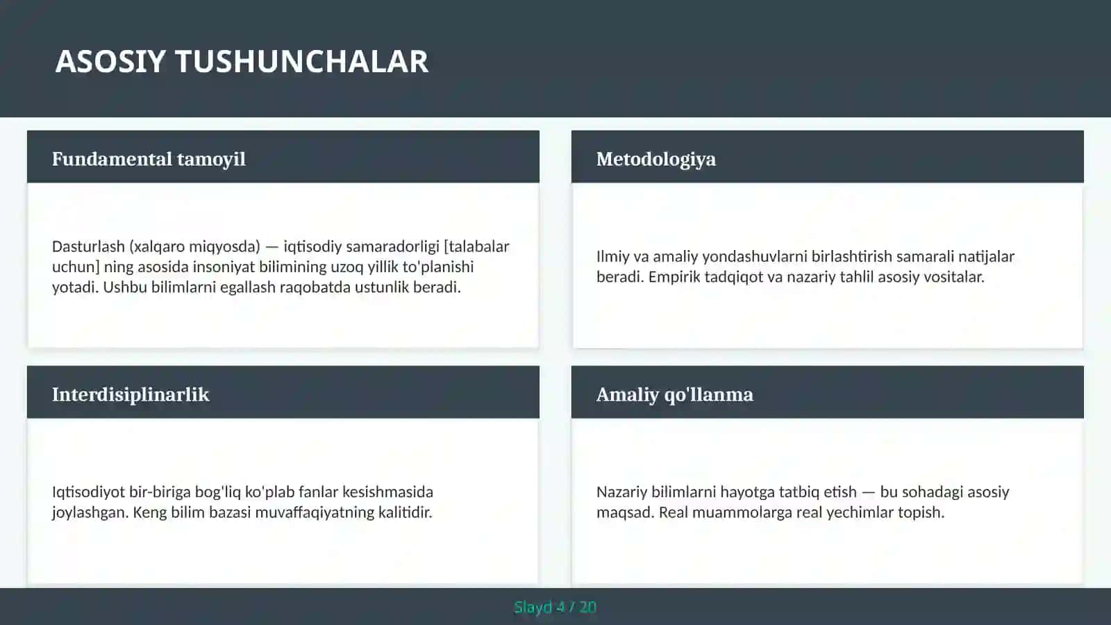 Dasturlash (xalqaro miqyosda) — iqtisodiy samaradorligi [talabalar uchun] 4
