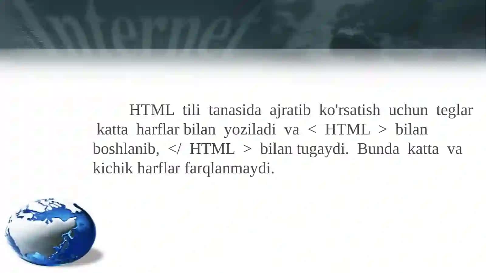 HTML dasturlash tili. 4