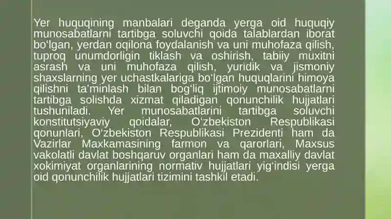 Yerhuquqi manbalari 4