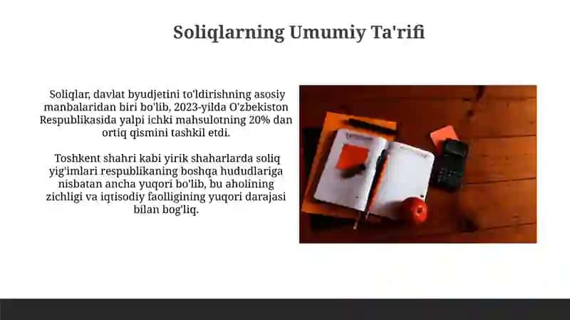 Soliqlar va boshqa majburiy toʻlovlarga umumiy tavsif 4