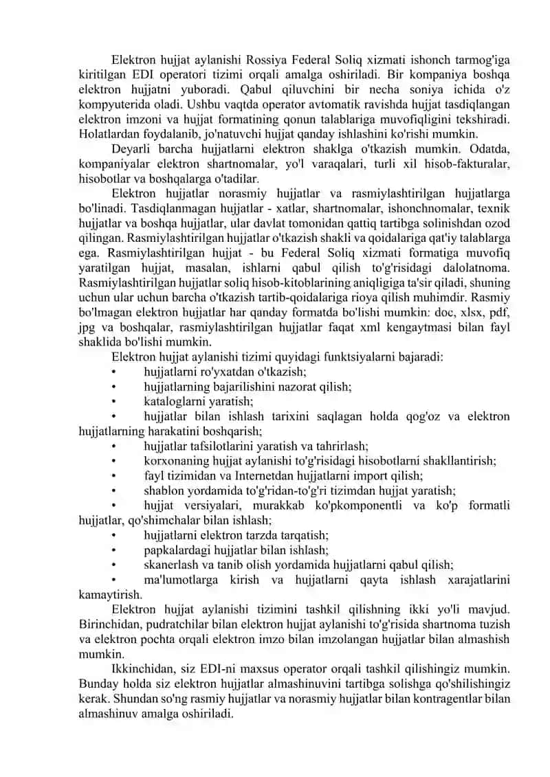 Elektron hujjat aylanish tizimlari 4