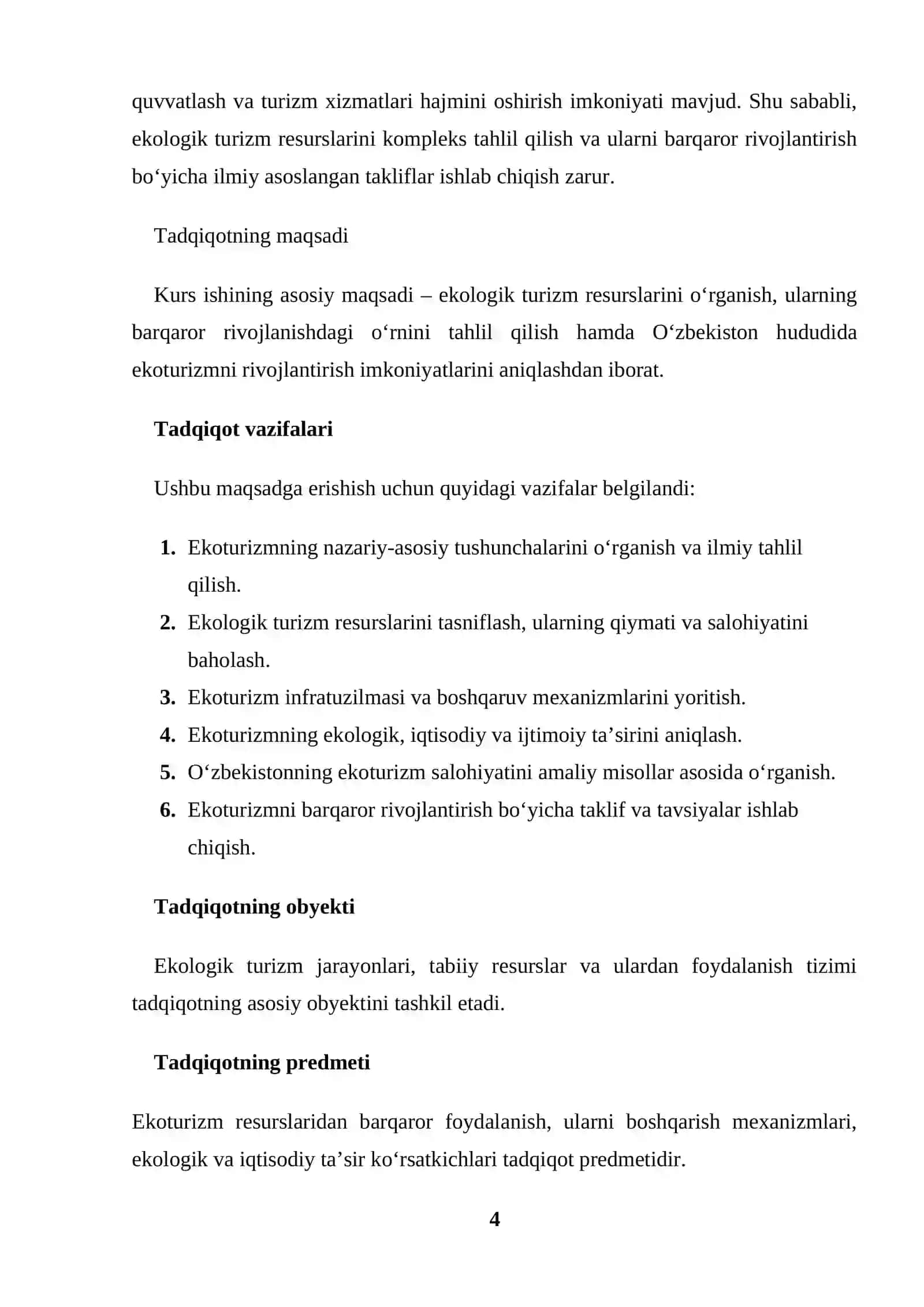 Ekologik turizm resurslari va barqaror rivojlanish 4