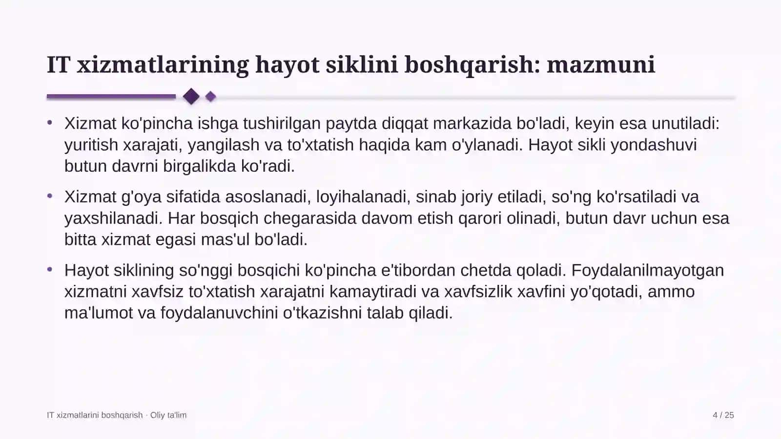 fond birjasida axborot texnologiyalari xizmatlarining hayot siklini boshqarish 5083 4