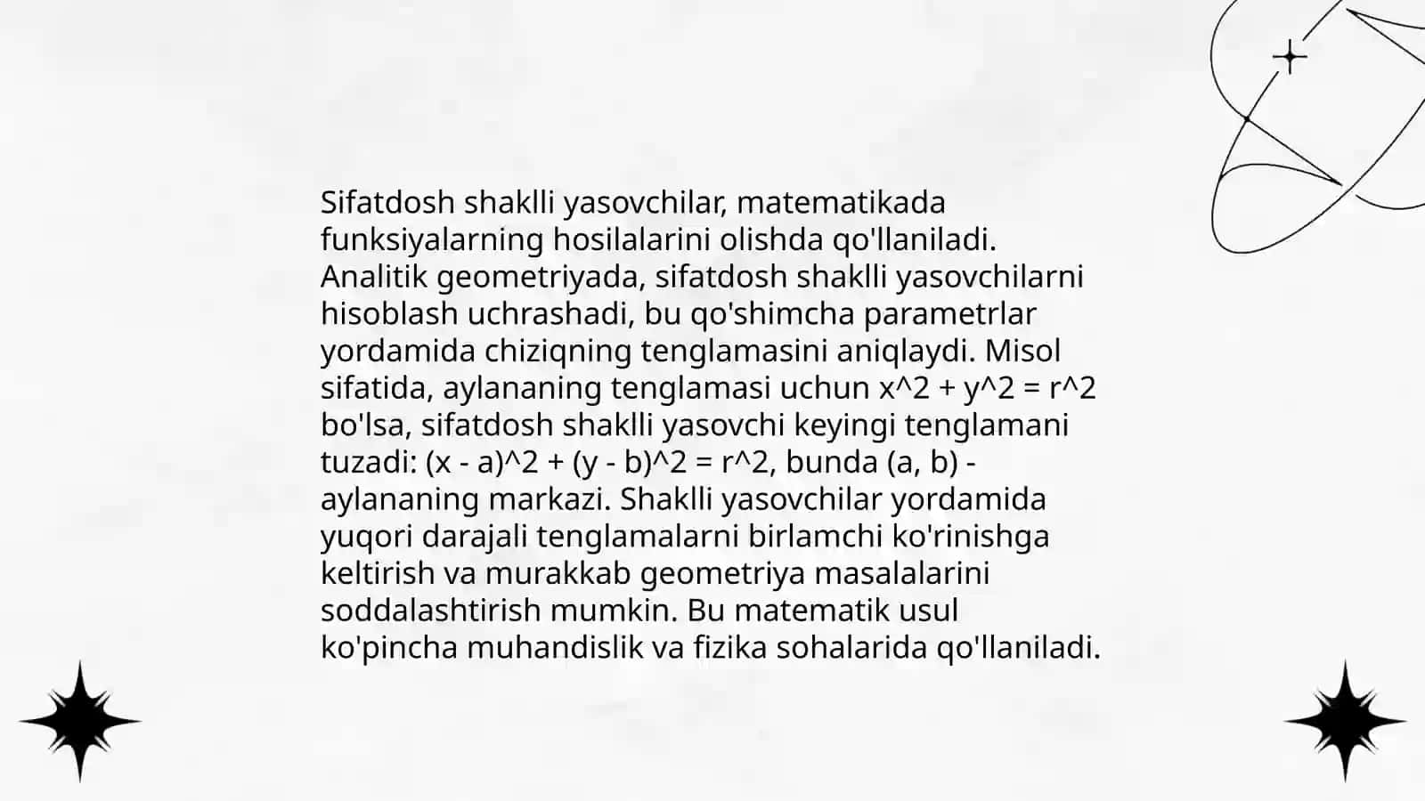 Sifatidagi lugʻaviy shakil yasovchilar 4