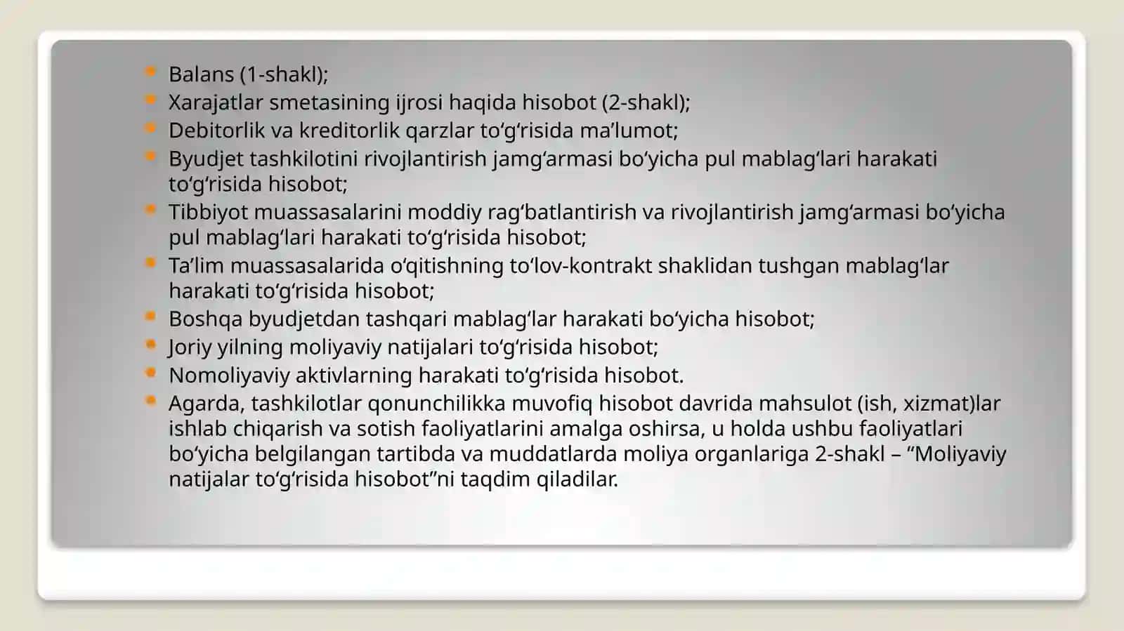 BYUDJET TASHKILOTLARIDA MOLIYAVIY HISOBOTLAR 4