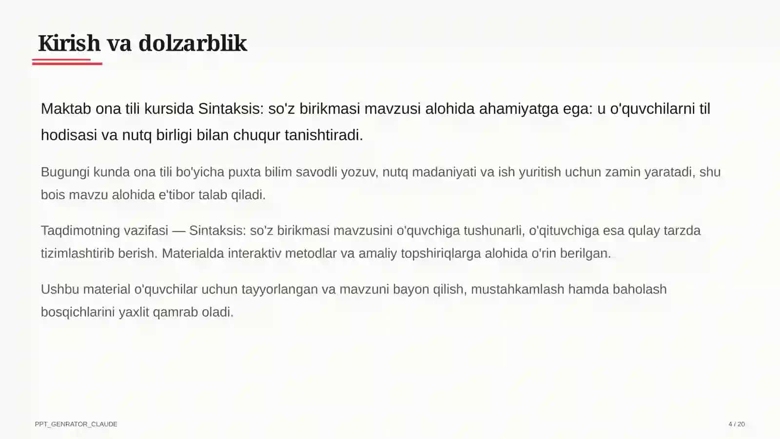 Sintaksis: so'z birikmasi (8-sinf) 4