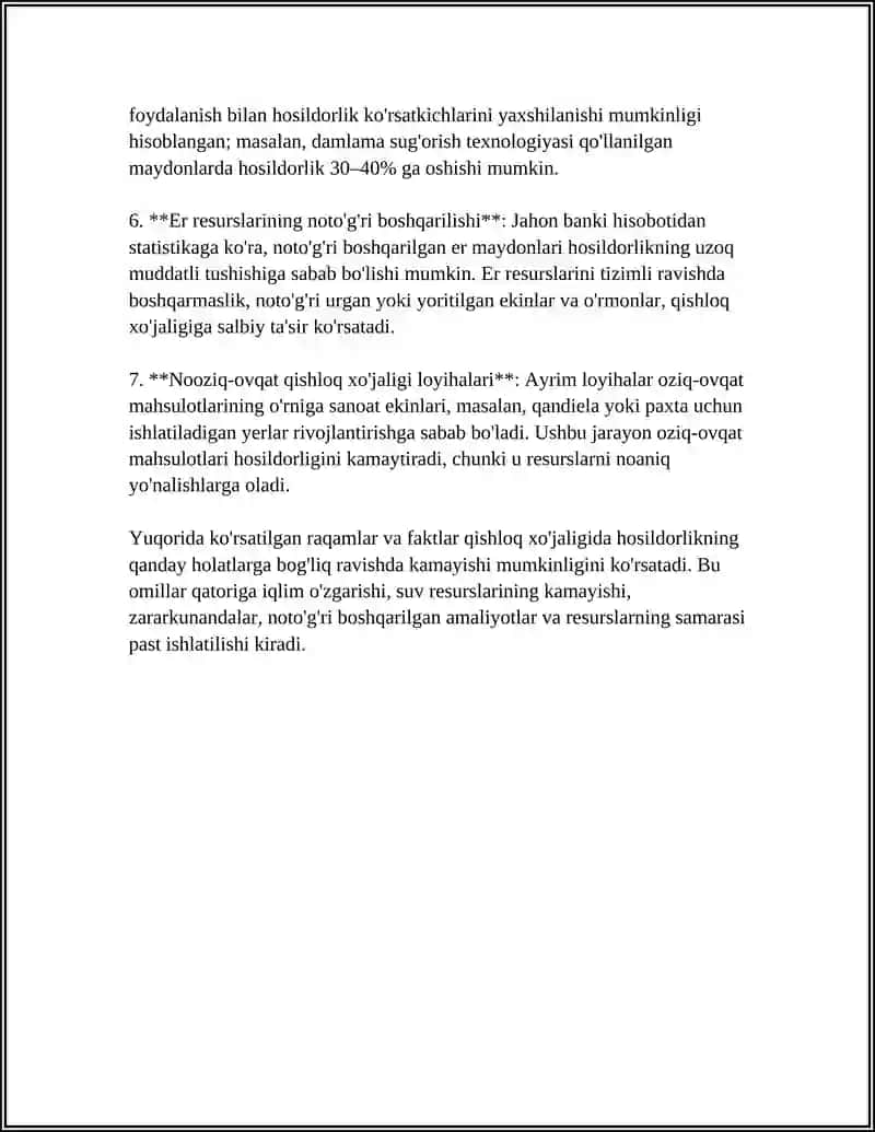 ORGANIK OʻSIMLIKSHUNOSLIKNING KAMCHILIKLARI 4