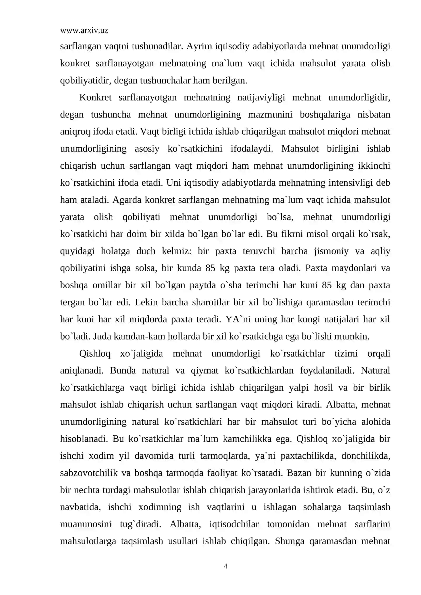 Qishloq xo`jaligi mehnat resurslari 4