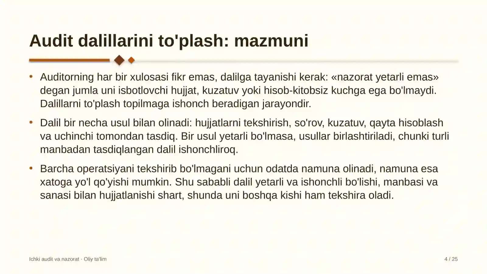 Temir yo'l transportida audit dalillarini to'plash 4