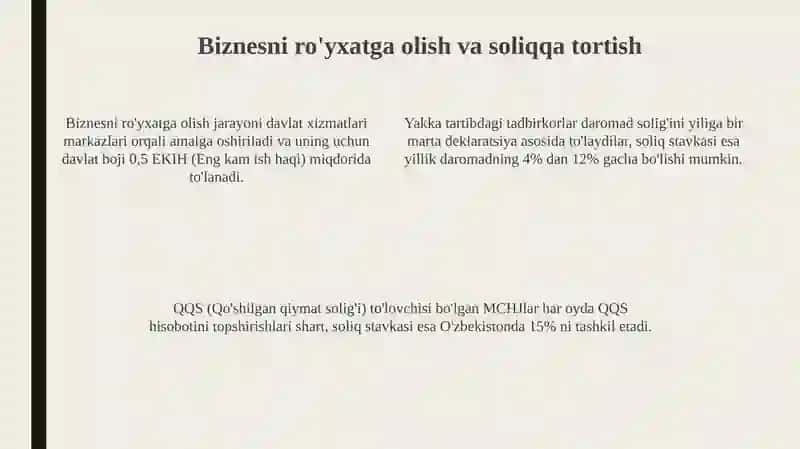 Kichik biznes va tadbirkorlik subyektlari turlari va shakllari 4