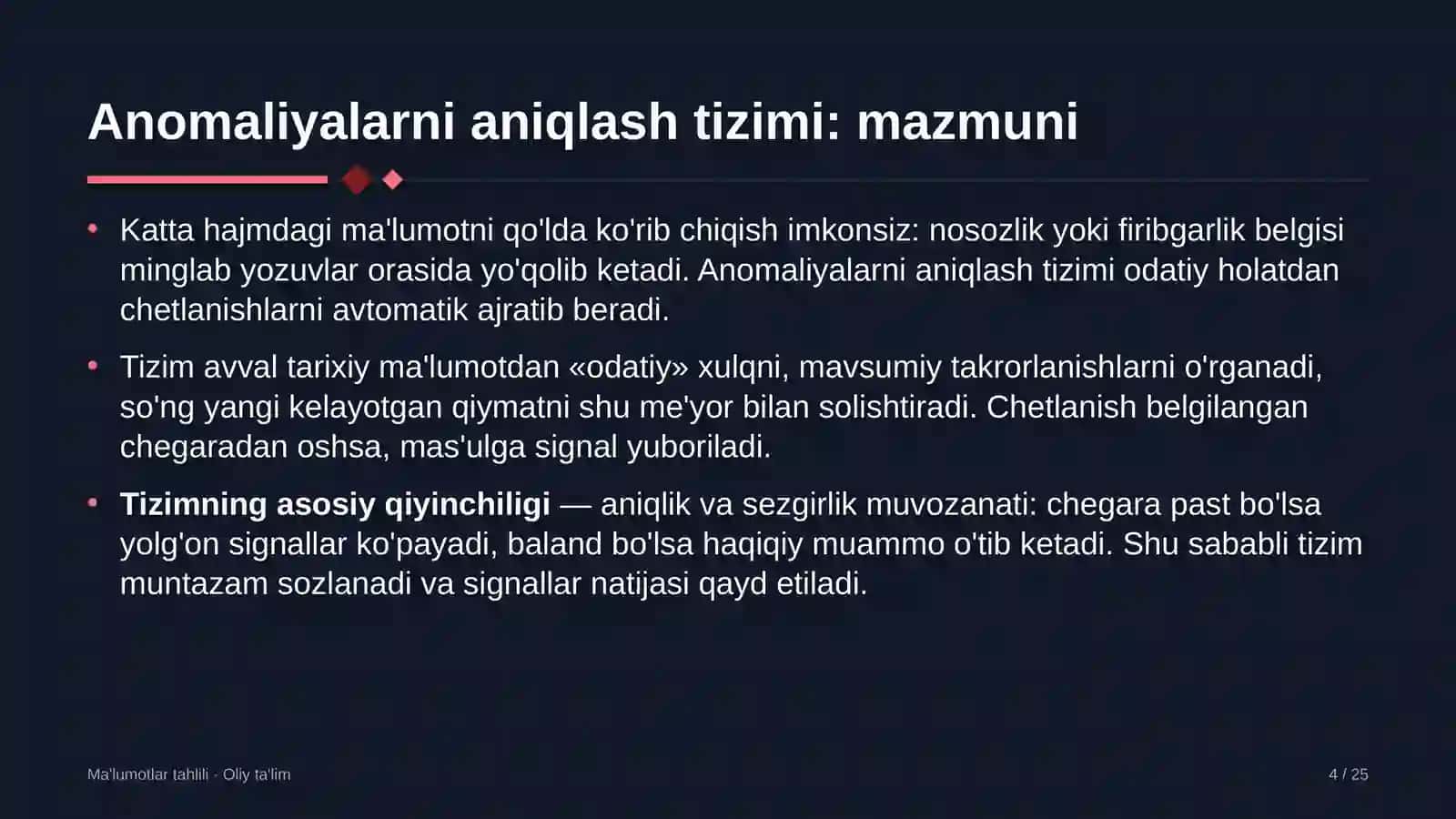 qo'ychilikda anomaliyalarni aniqlash tizimini joriy etish 3820 4