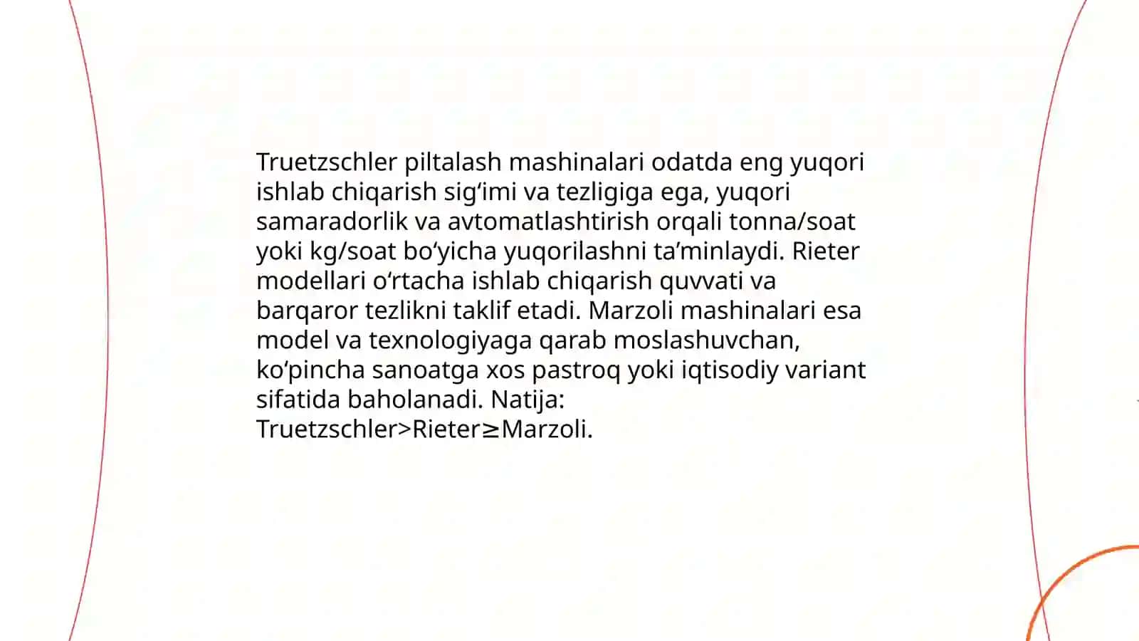 Truetzschler, Rieter va Marsoli piltalash mashinalari 4