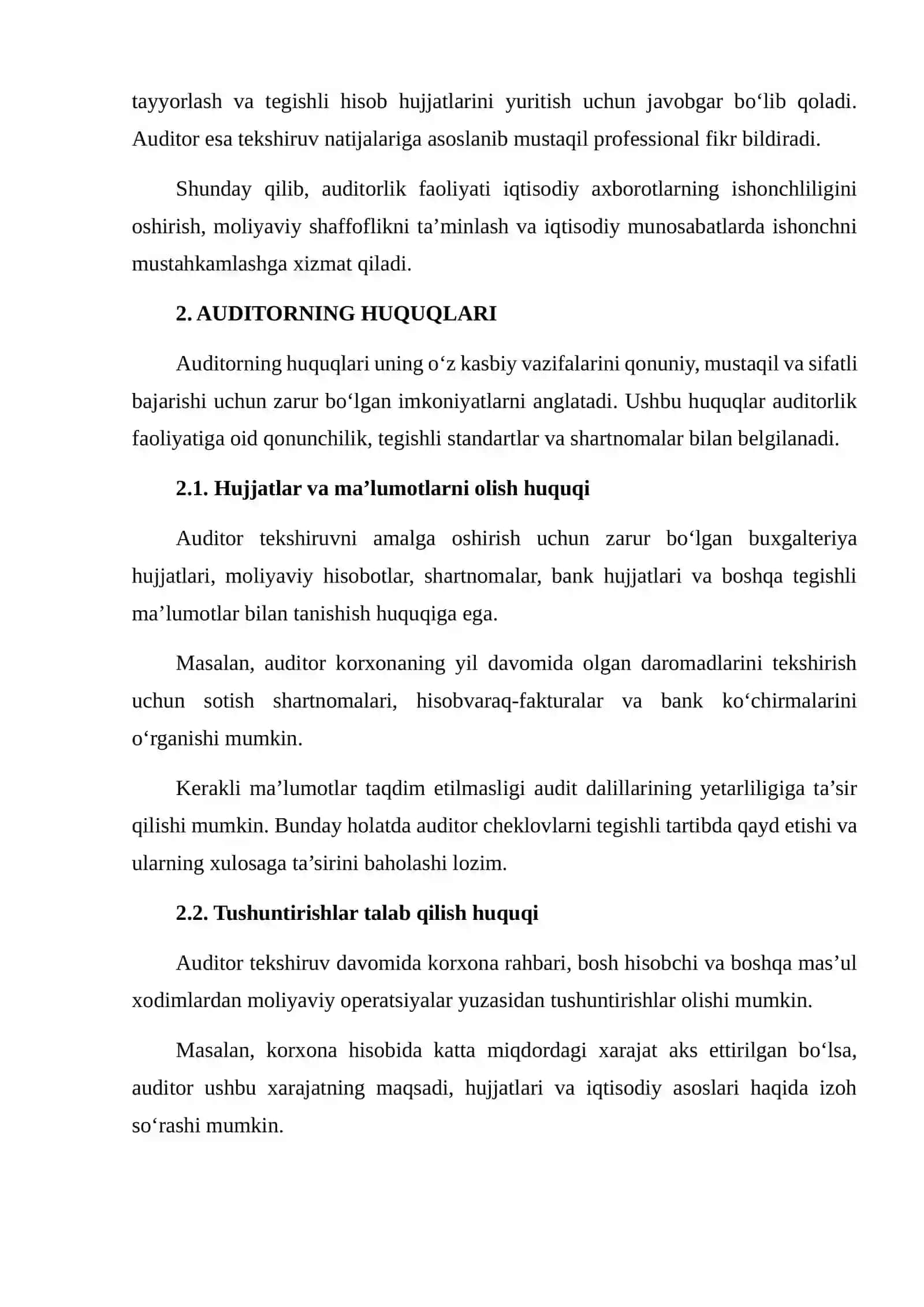 AUDITORLIKNING HUQUQI VA VAKOLATLARI 4
