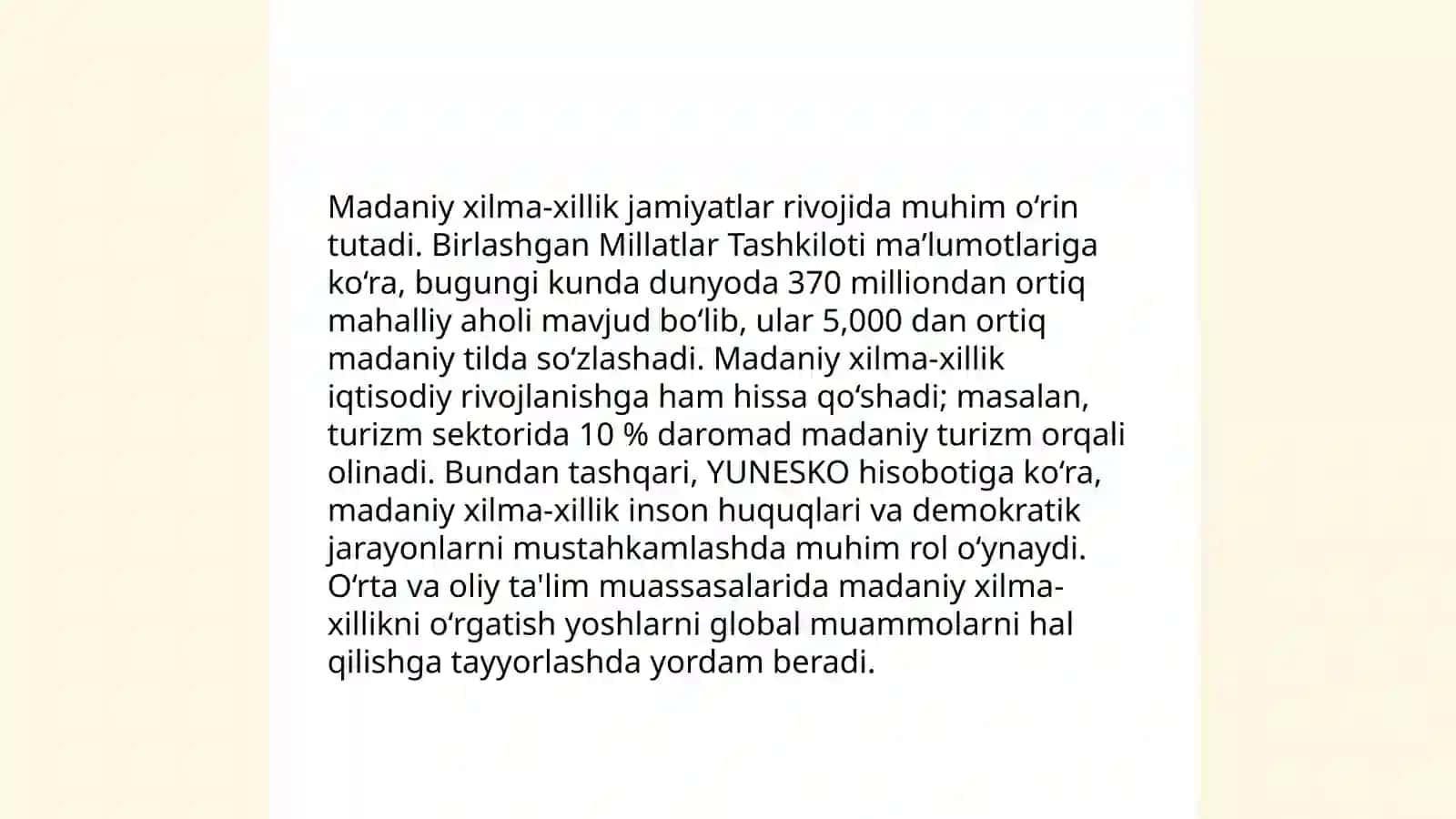 Madaniy sholining har - xilligi 4