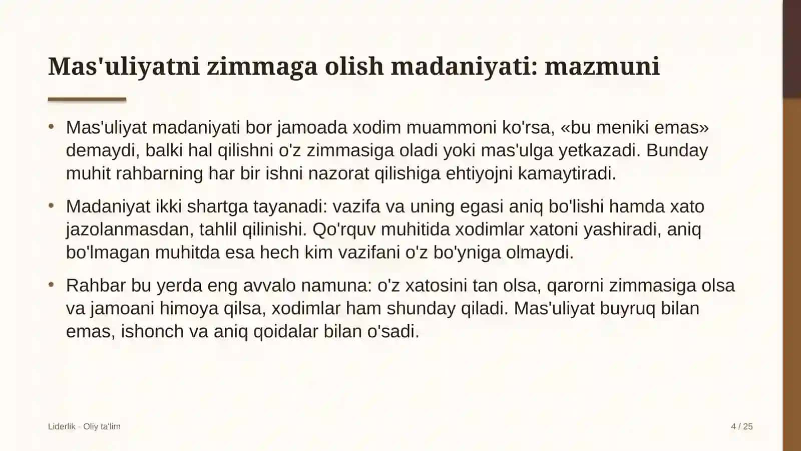 Kinostudiyalarda mas'uliyatni zimmaga olish madaniyatini shakllantirish 4