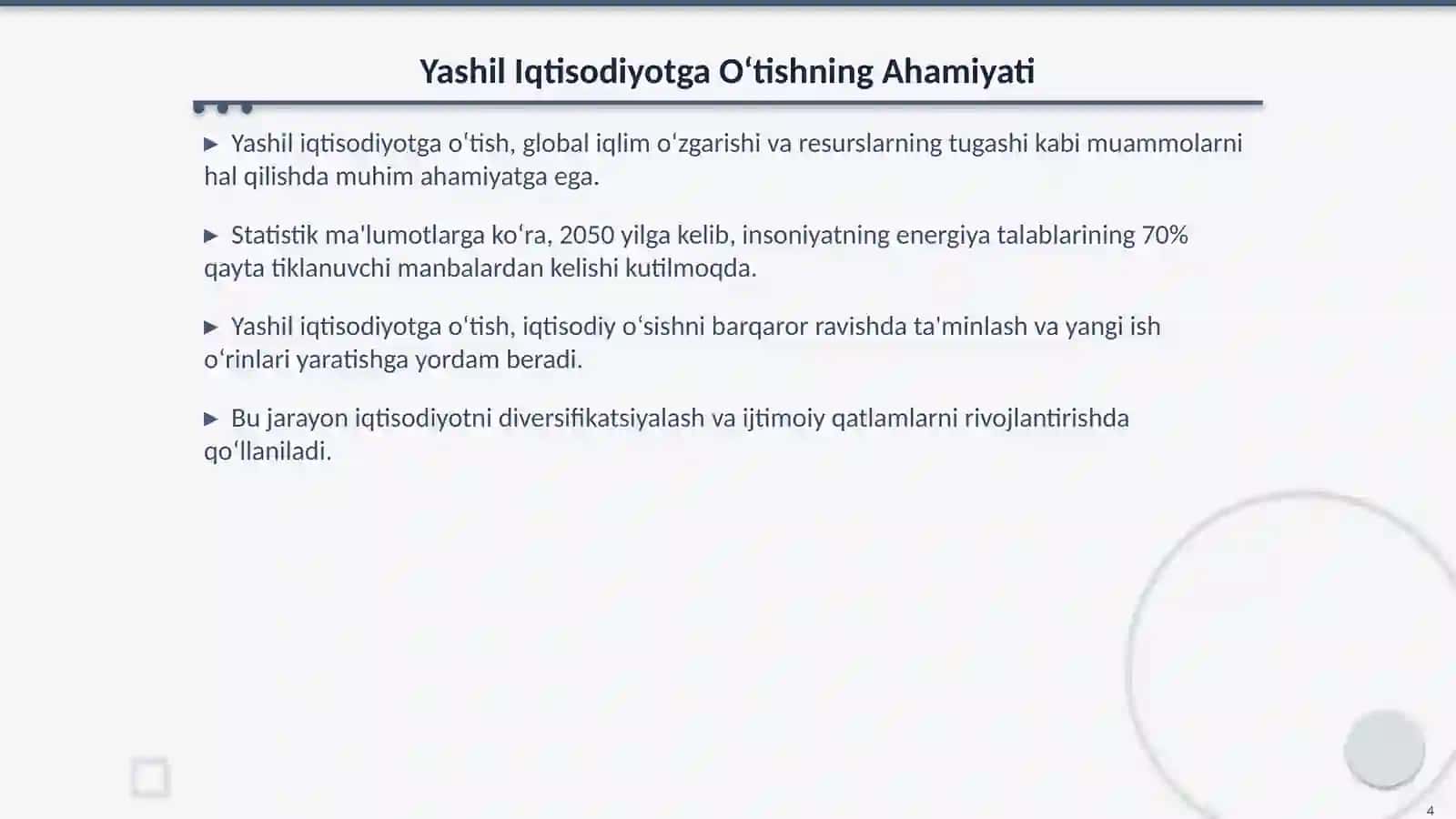 Yashil Iqtisodiyotga O‘tish Siyosati 4