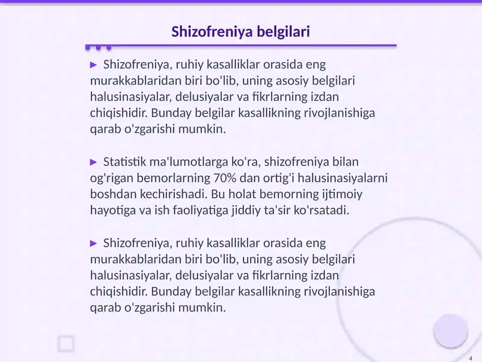 Endogen ruhiy kasalliklar, shizofreniya bipolyar buzilishlar 4