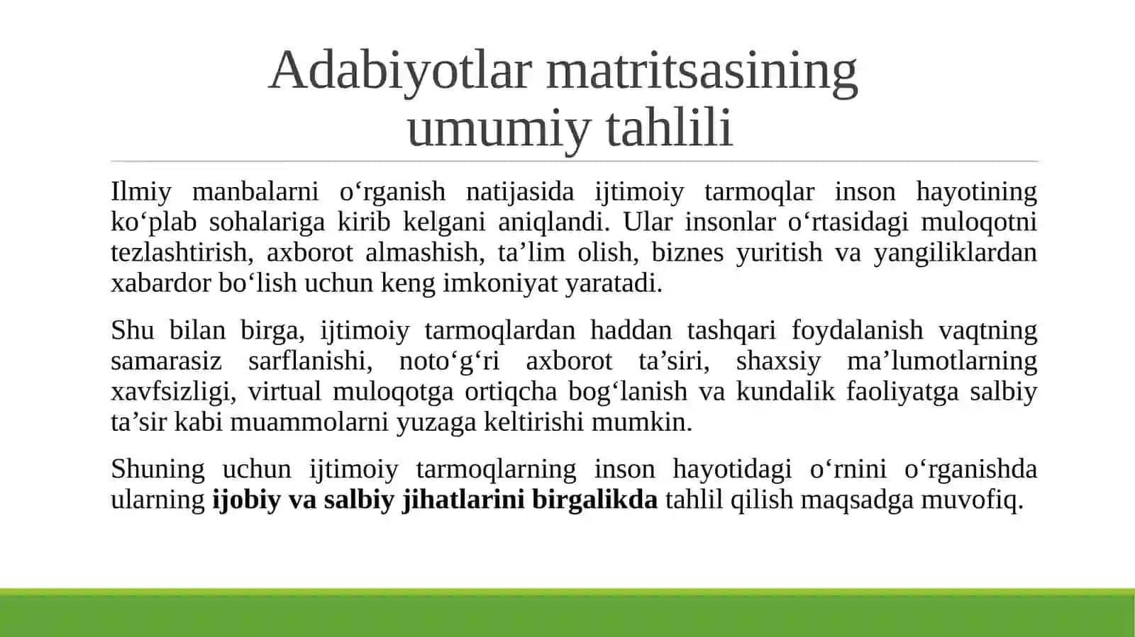Ijtimoiy tarmoqlarning inson hayotidagi o'rni ijobiy va salbiy oqibatlari 4