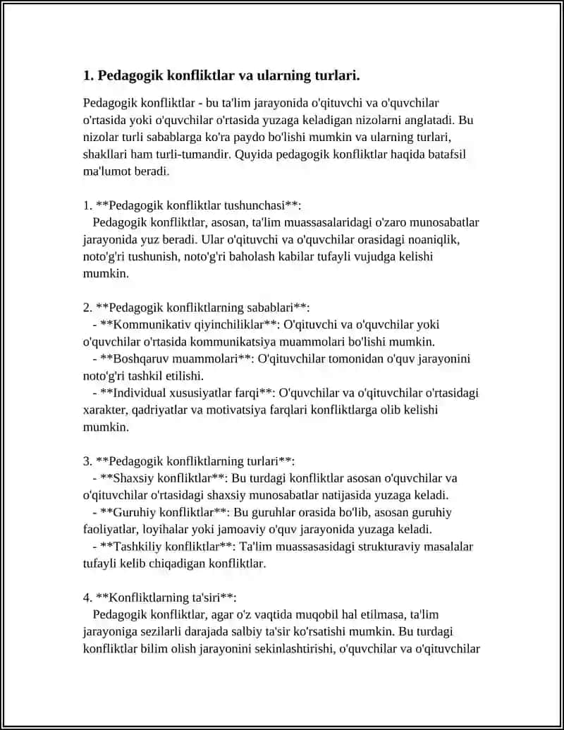 BOSHLANGʻICH SINF OʻQUVCHILARIDA PEDAGOGIK KONFLIKTLARNI BARTARAF ETISHDA MUTAXASSISLAR BILAN HAMKORLIK 4