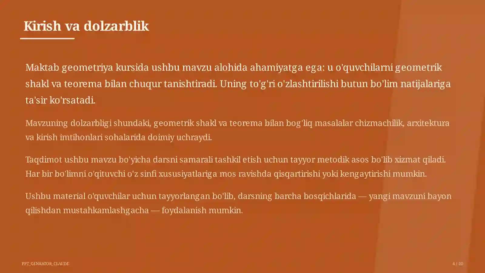 Fazoda perpendikulyarlik: uch perpendikulyar teoremasi (10-sinf) 4