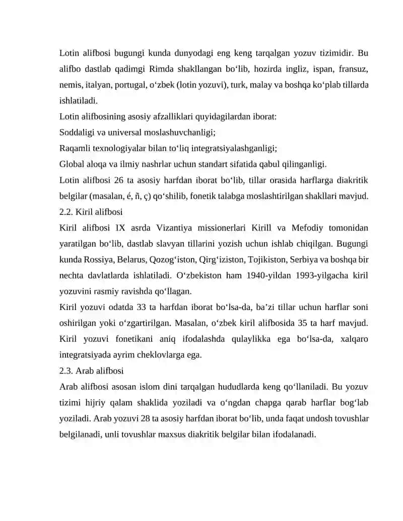DUNYODAGI ALFAVIT TURLARI 4