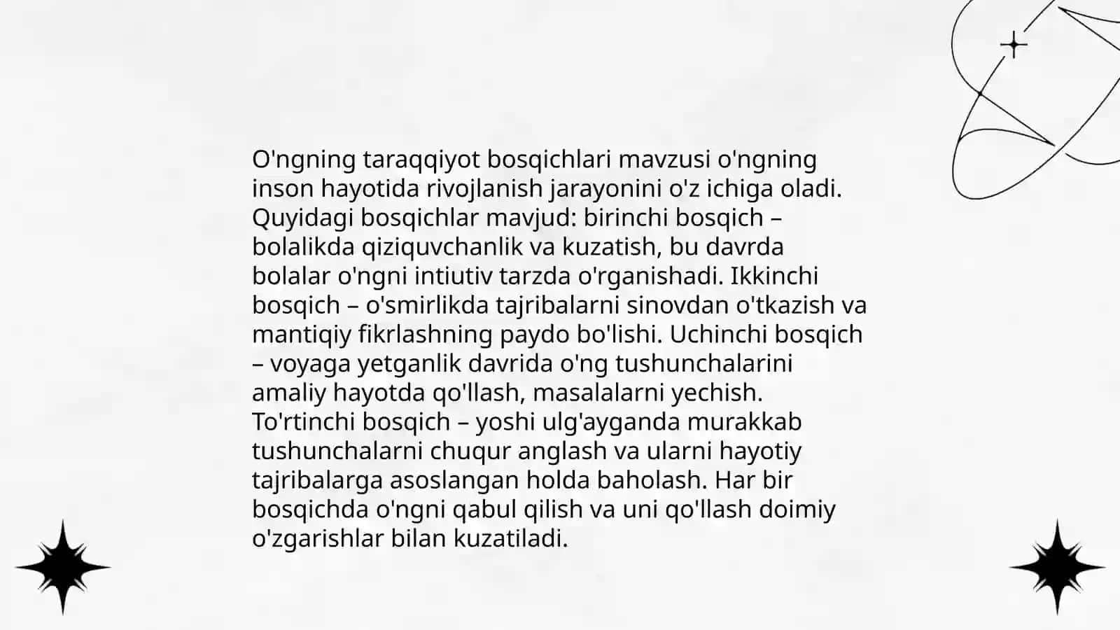 O'ngning paydo boʻlishi va uning taraqqiyoti 4