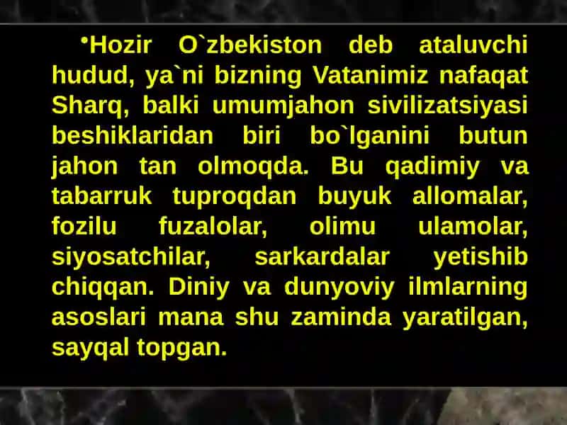 TARIXIY XOTIRASIZ KELAJAK YO`Q 4