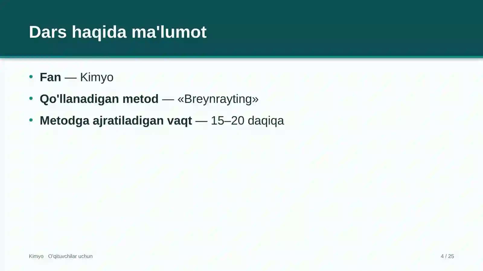 kimyo darslarida breynrayting metodidan foydalanish 7802 4