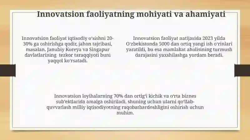 Innovatsion Faoliyatning Mohiyati va Ahamiyati 4