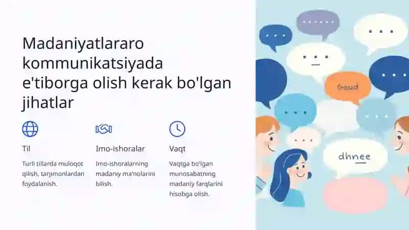 Xalqaro mehmondostlik: Madaniyatlararo kommunikatsiyaning ahamiyati 4