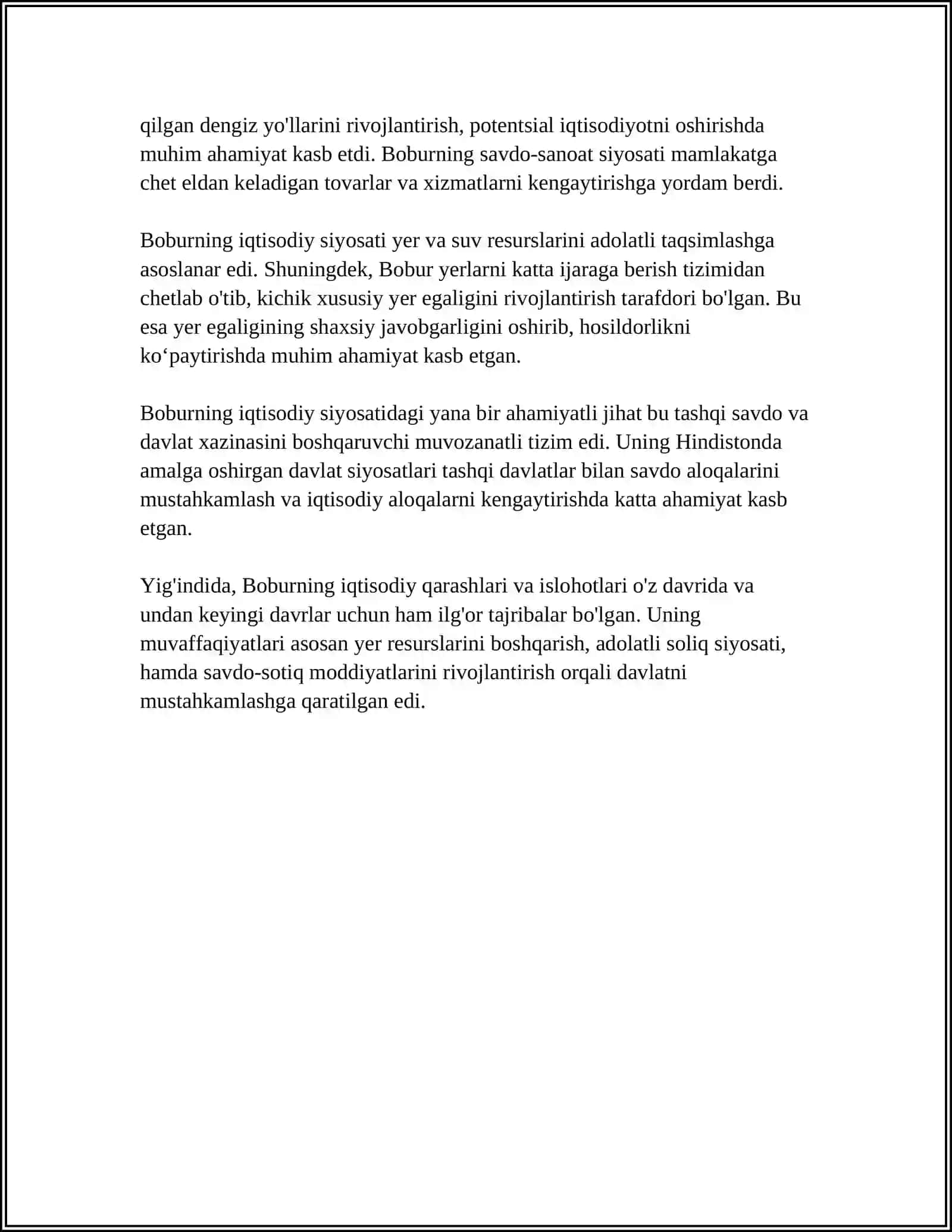 IQTISODIYOTDA BOBURNING ILMIY QARASHLARI 4