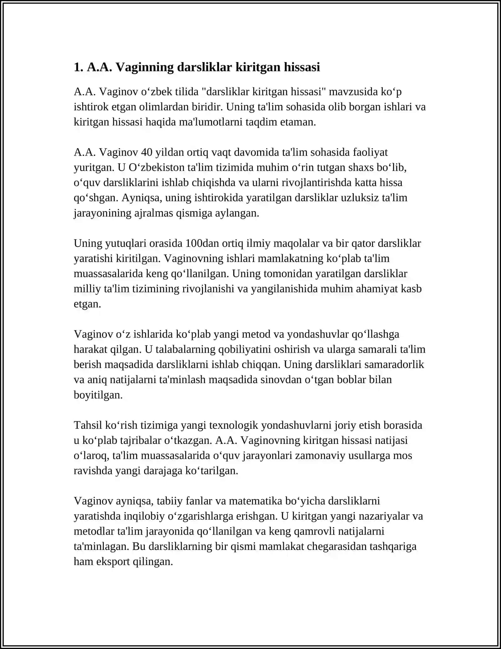 DARSLIKLAR TIPLARI BO'YICHA TARIXIY METODISTLAR. (A.A.VAGIN V.G.KARSYEV S.V. IVANOV. M.L.ZONOVEV) FIKILARI 4