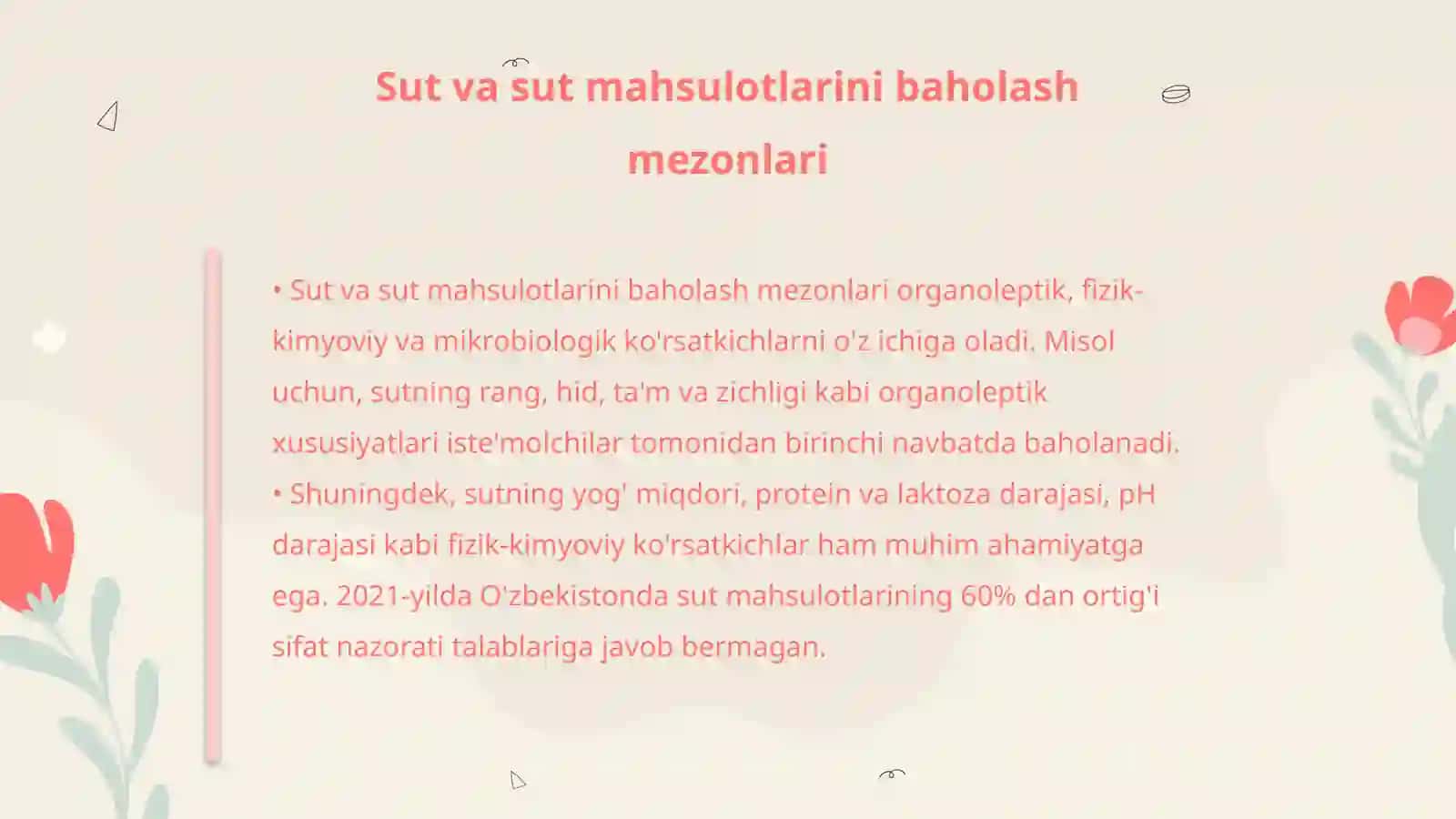 Oziq-ovqat mahsulotlarining to’la sifatliligini tekshirishning uslubiy asoslari 4