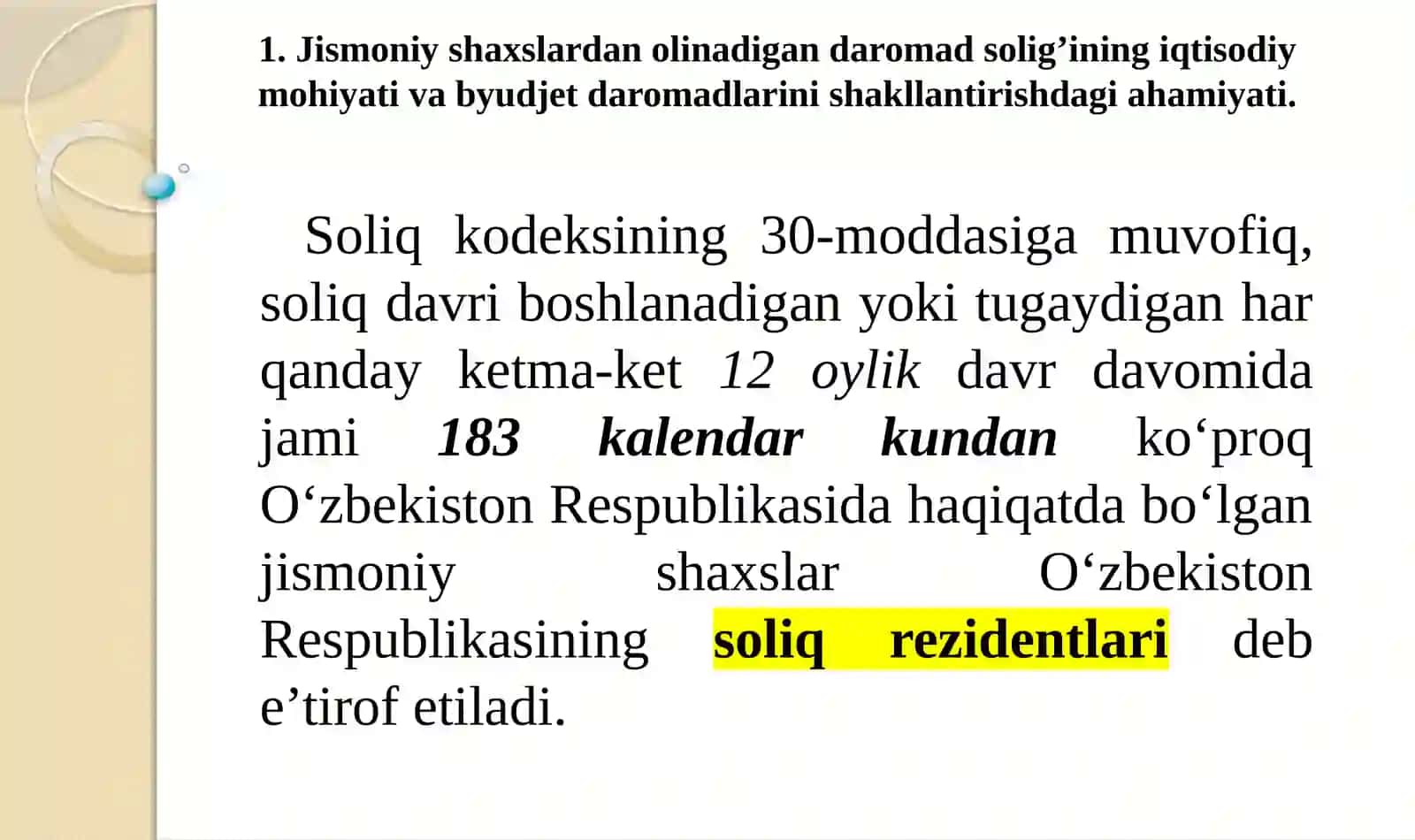 Jismoniy shaxslardan olinadigan daromad solig'ini prognozlash uslubiyati 4