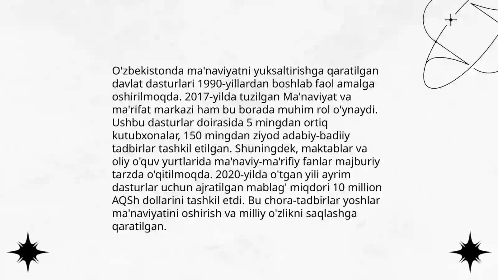 Yangi Òzbekistonda amalga oshirilayotgan ma'naviy òzgarishlar 4