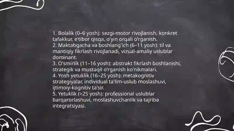 Aqliy qobiliyatning individual uslubi va uni oʻrganish 4