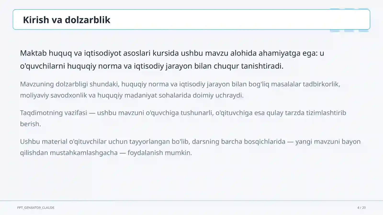 Huquq va iqtisodiyot asoslari (9–11) 4