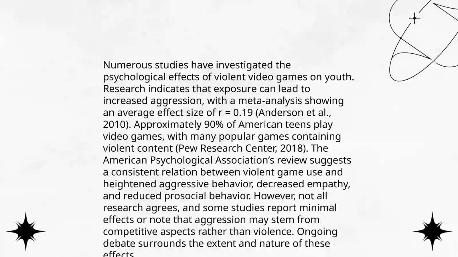 Impact of Video Game Violence on Children's Behavior 4