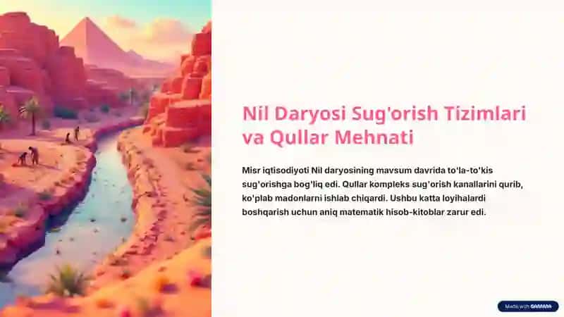 Quldorlik Jamiyatida Matematika: Misr Matematikasi Tarixi 4