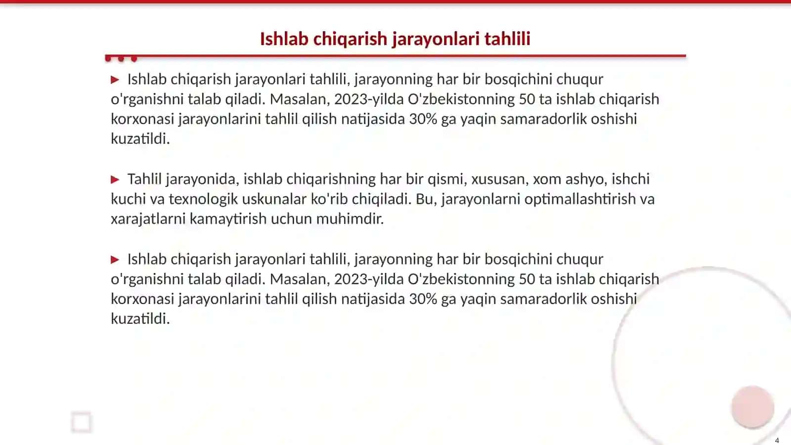 Ishlapchqarishning jarayoni audit 4