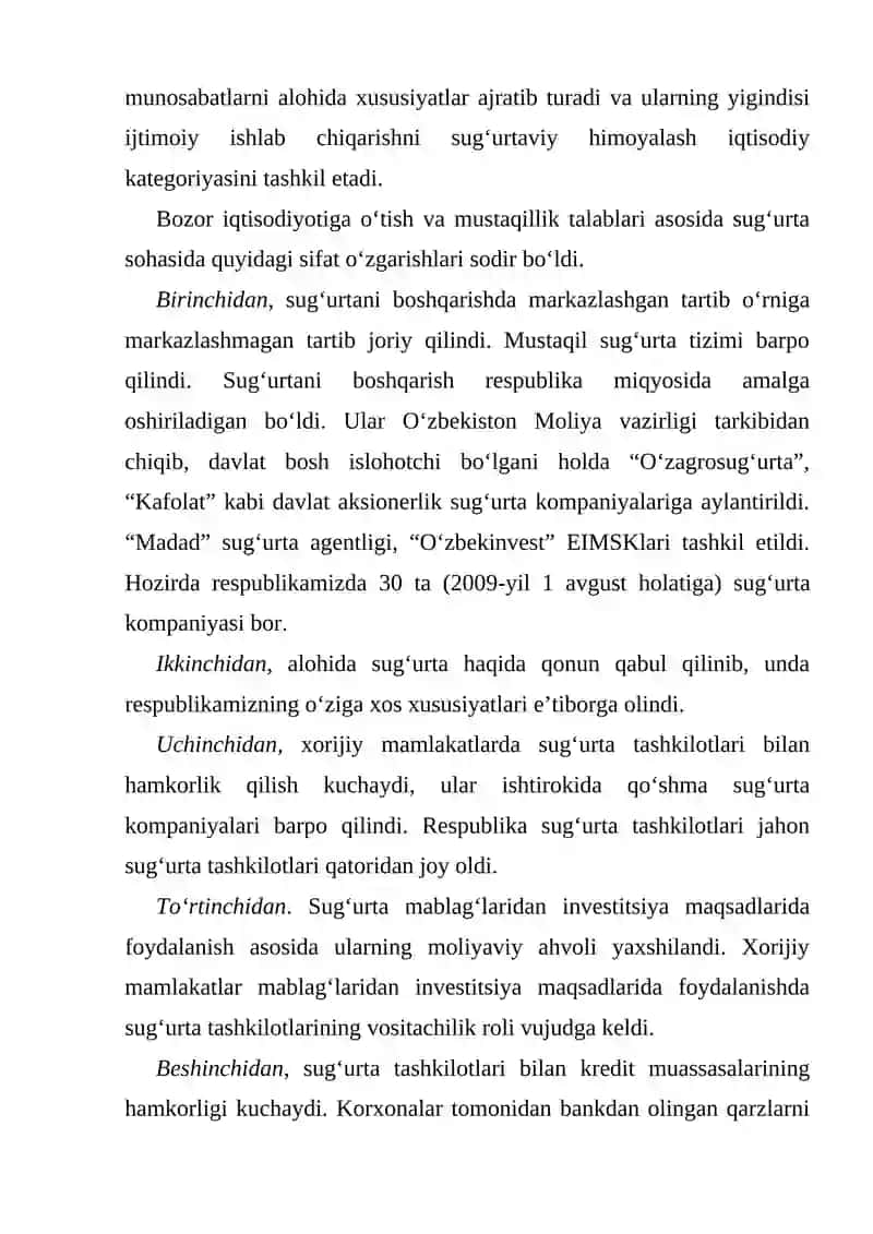 Sug‘urta va sug‘urtalarning ma'nosi 4