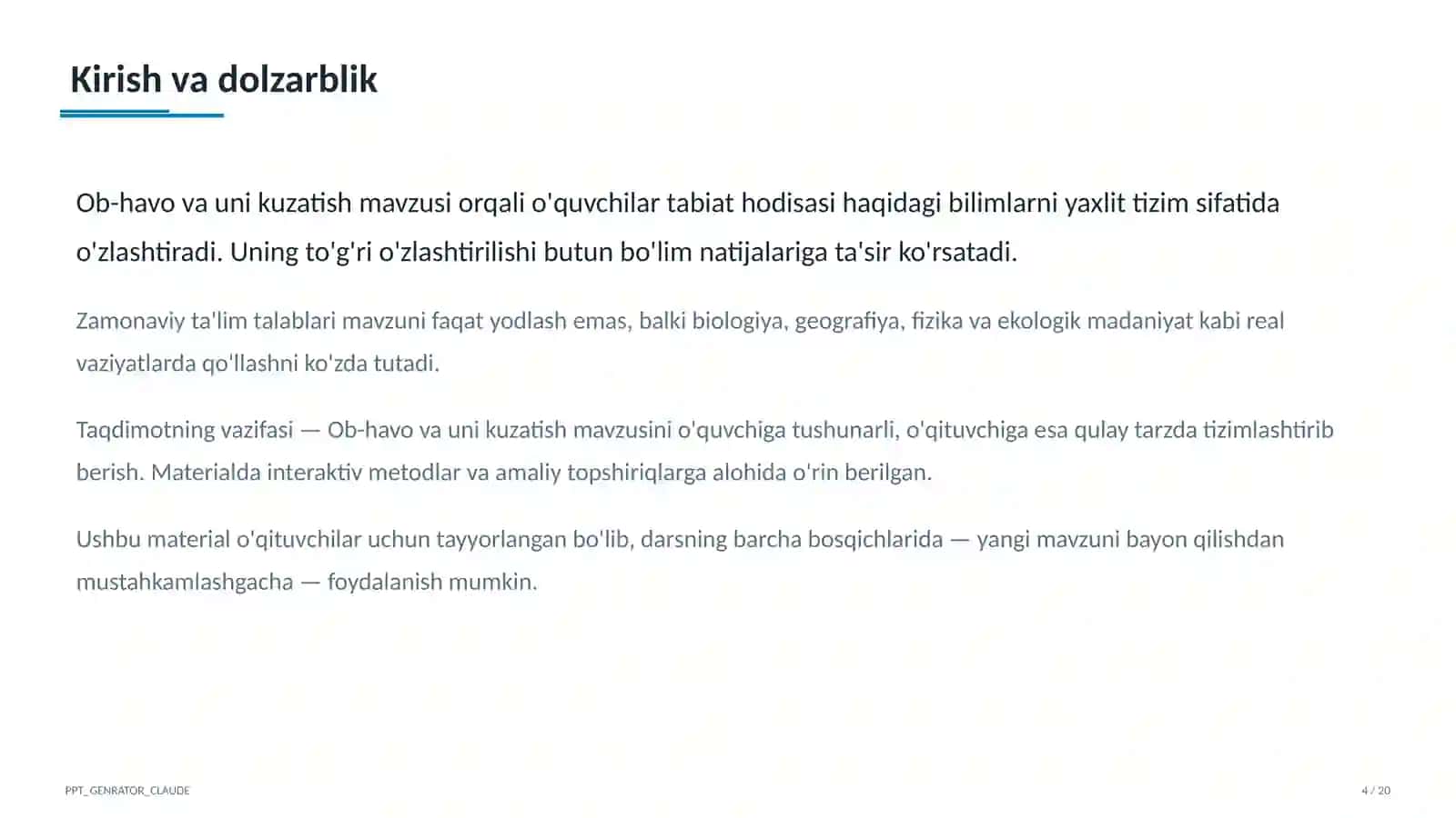Ob-havo va uni kuzatish (2-sinf) 4